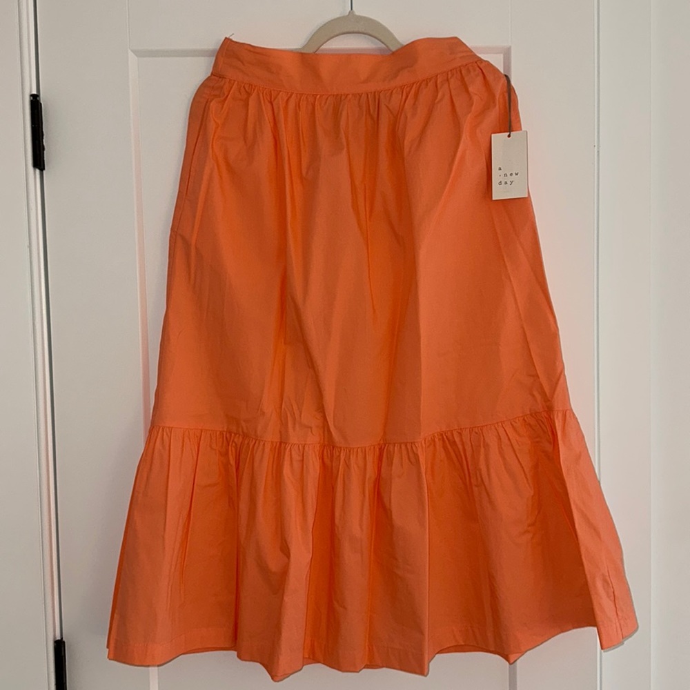 NWT Target A New Day coral long maxi skirt size Medium